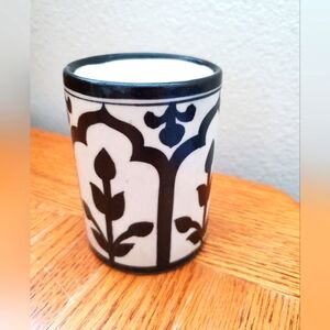 Black White Ceramic Incense Burner